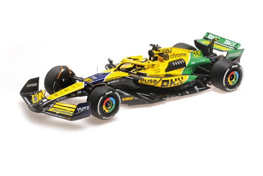 Minichamps Mclaren F1 Team MCL38 Yellow E. Piastri Monaco GP 2024 1:18