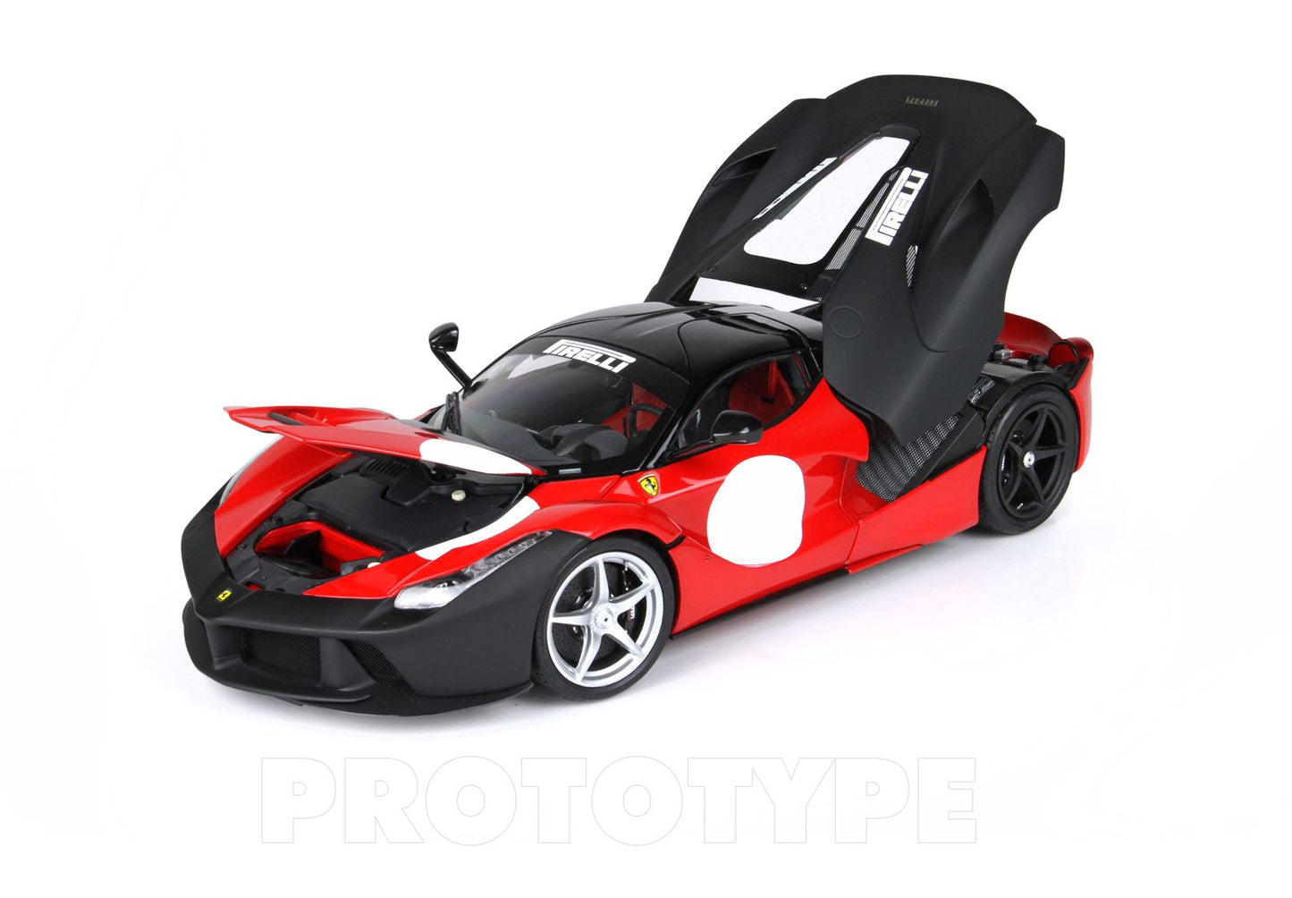 BBR 2012 Ferrari LaFerrari Test Car Rosso Corsa (Ferrari Red) w/ Matte Black 1:18