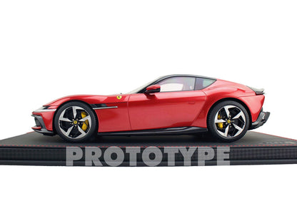 BBR 2024 Ferrari 12 Cilindri Coupe V12 830cv Rossa Imola (Red Metallic) WITH DISPLAY 1:18