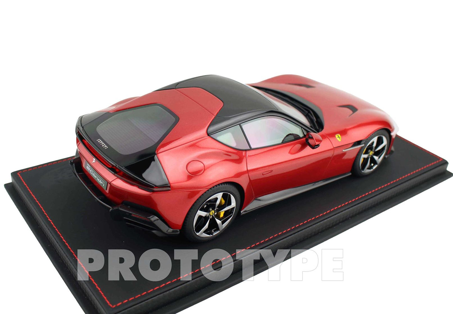 BBR 2024 Ferrari 12 Cilindri Coupe V12 830cv Rossa Imola (Red Metallic) WITH DISPLAY 1:18