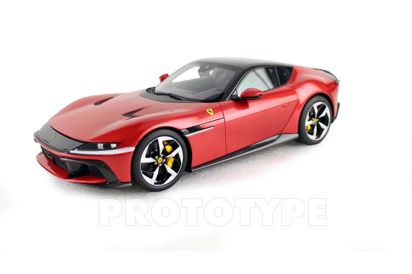 BBR 2024 Ferrari 12 Cilindri Coupe V12 830cv Rossa Imola (Red Metallic) WITH DISPLAY 1:18