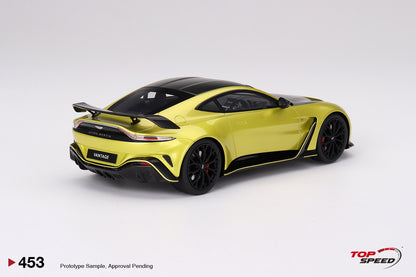 Topspeed Aston Martin V12 Vantage Cosmopolitan Yellow 1:18