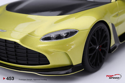 Topspeed Aston Martin V12 Vantage Cosmopolitan Yellow 1:18