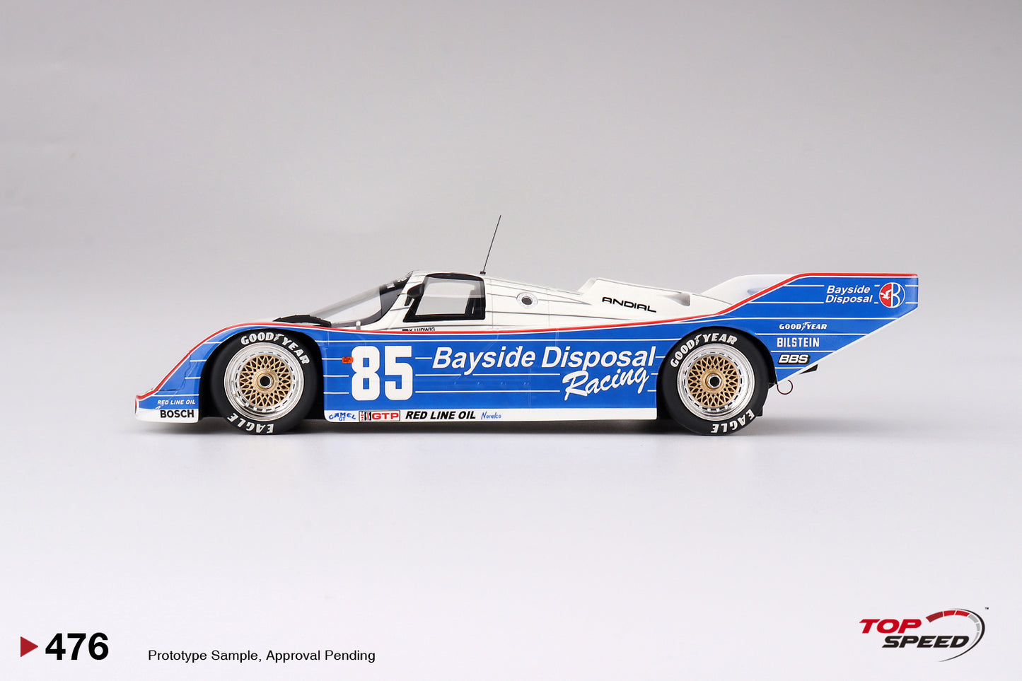 Topspeed Porsche 962 #85 Bayside Disposal Racing 1987 IMSA Laguna Seca 300km Winner 1:18