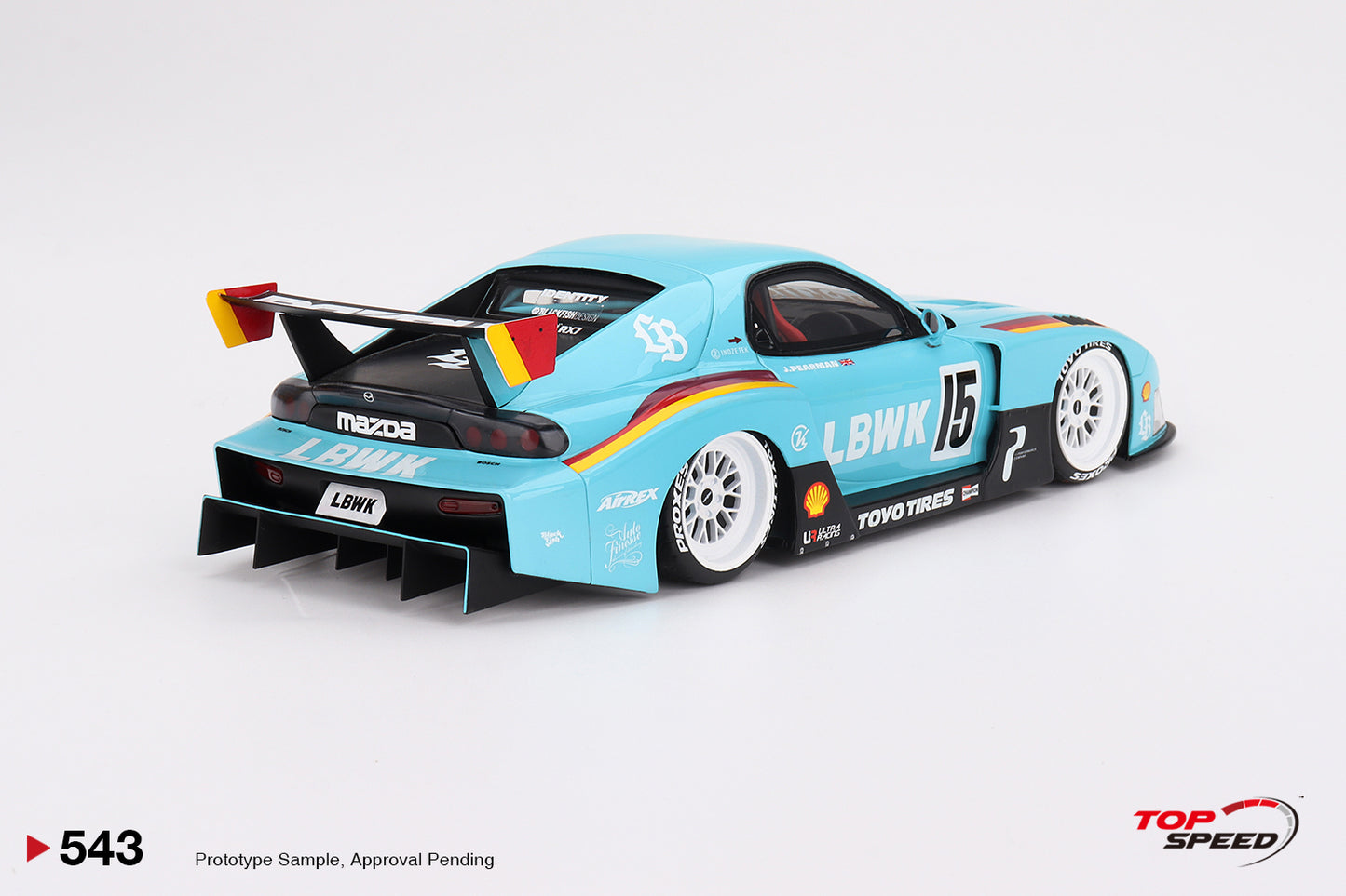 Topspeed Mazda RX-7 FD LB-Super Silhouette Liberty Walk Europe Blue 1:18