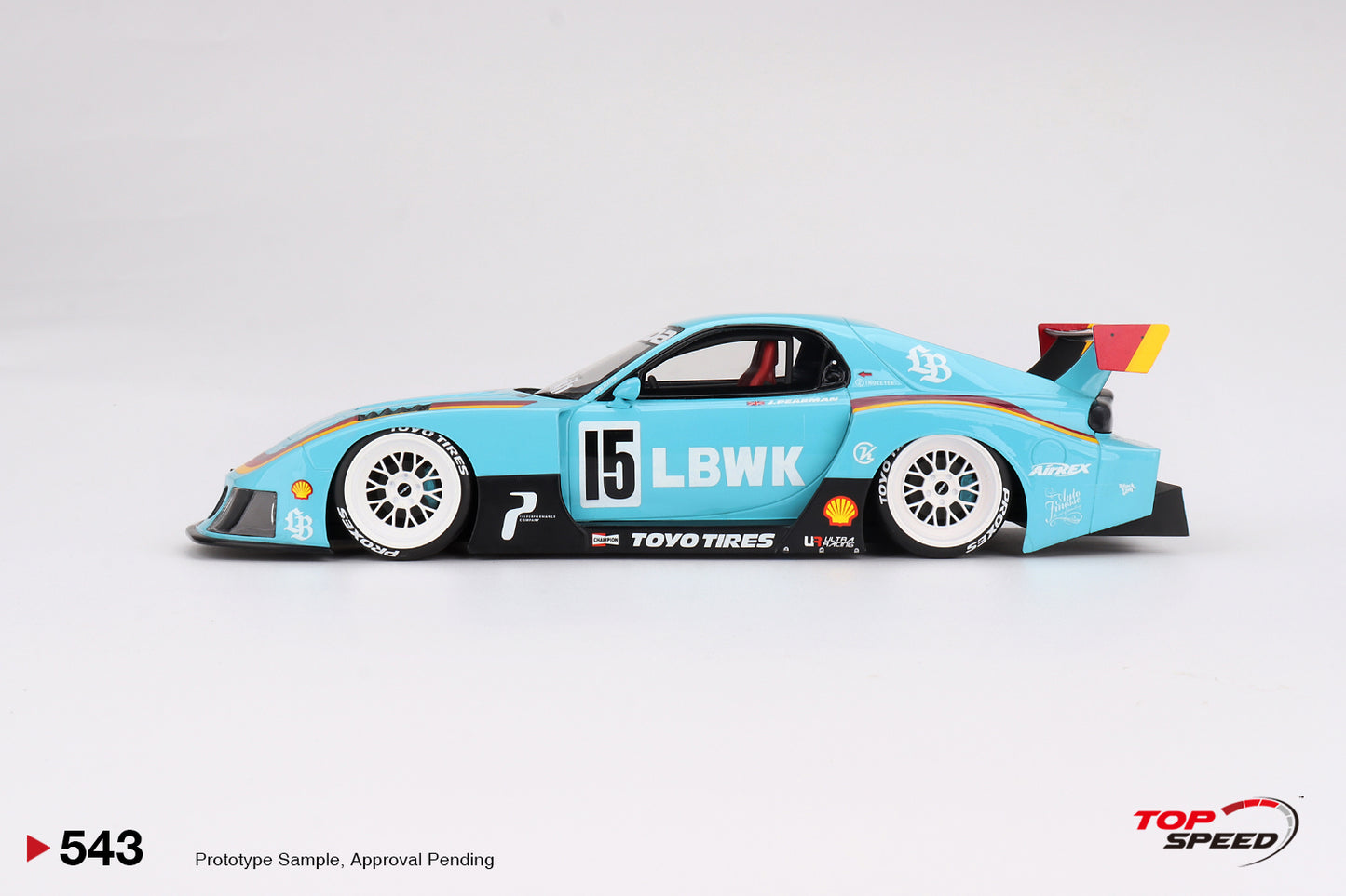 Topspeed Mazda RX-7 FD LB-Super Silhouette Liberty Walk Europe Blue 1:18