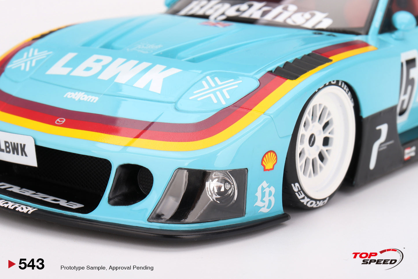 Topspeed Mazda RX-7 FD LB-Super Silhouette Liberty Walk Europe Blue 1:18