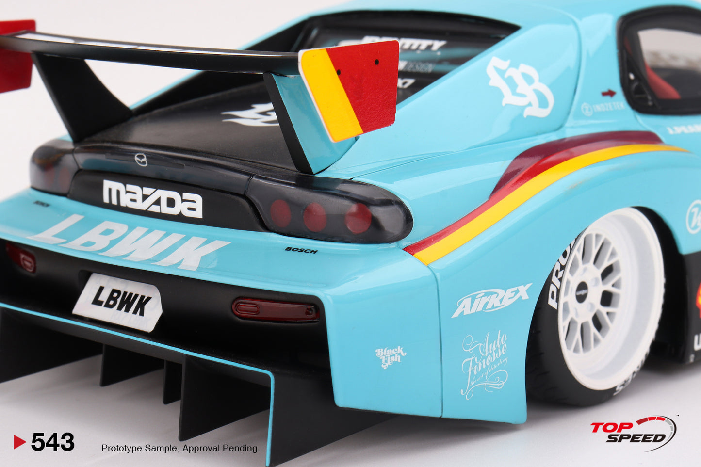 Topspeed Mazda RX-7 FD LB-Super Silhouette Liberty Walk Europe Blue 1:18