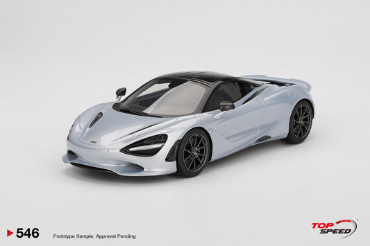 Topspeed 2023 Mclaren 750S Ice Silver 1:18