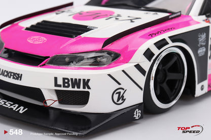 Topspeed Nissan LB-Super Silhouette S15 SILVIA Auto Finesse SEMA 2023 White and Pink 1:18