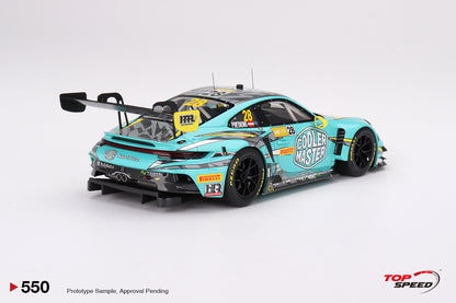 Topspeed Porsche 911 GT3 R (992) #27 HubAuto Racing 2023 FIA GT World Cup 70th Macau Grand Prix Green 1:18