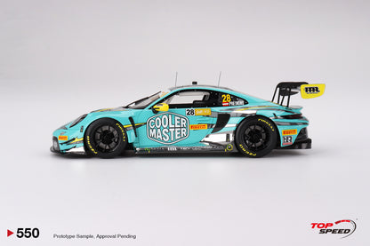 Topspeed Porsche 911 GT3 R (992) #27 HubAuto Racing 2023 FIA GT World Cup 70th Macau Grand Prix Green 1:18