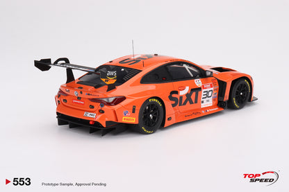 Topspeed BMW M4 GT3 #30 BMW M Team WRT 2023 IGTC Indy 8hr Winner Orange 1:18