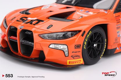 Topspeed BMW M4 GT3 #30 BMW M Team WRT 2023 IGTC Indy 8hr Winner Orange 1:18