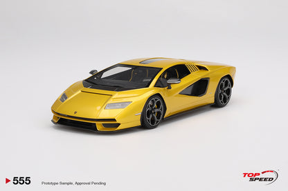 Topspeed Lamborghini Countach LPI 800-4 New Giallo Orion (Yellow) 1:18