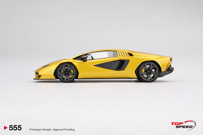 Topspeed Lamborghini Countach LPI 800-4 New Giallo Orion (Yellow) 1:18