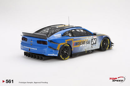 Topspeed Garage 56 Chevrolet Camaro ZL1 #24 Hendrick Motorsports NASCAR 2023 Le Mans 24hr AFTER RACE WEATHERED VERSION 1:18