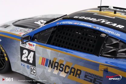 Topspeed Garage 56 Chevrolet Camaro ZL1 #24 Hendrick Motorsports NASCAR 2023 Le Mans 24hr AFTER RACE WEATHERED VERSION 1:18