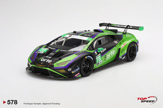 Topspeed Lamborghini Huracan GT3 EVO2 #78 Forte Racing IMSA 2024 Daytona 24hrs Green 1:18