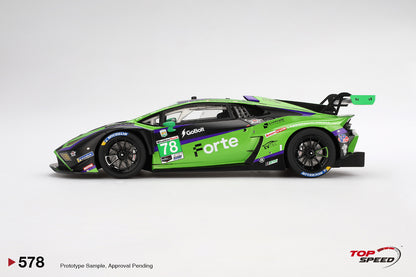 Topspeed Lamborghini Huracan GT3 EVO2 #78 Forte Racing IMSA 2024 Daytona 24hrs Green 1:18