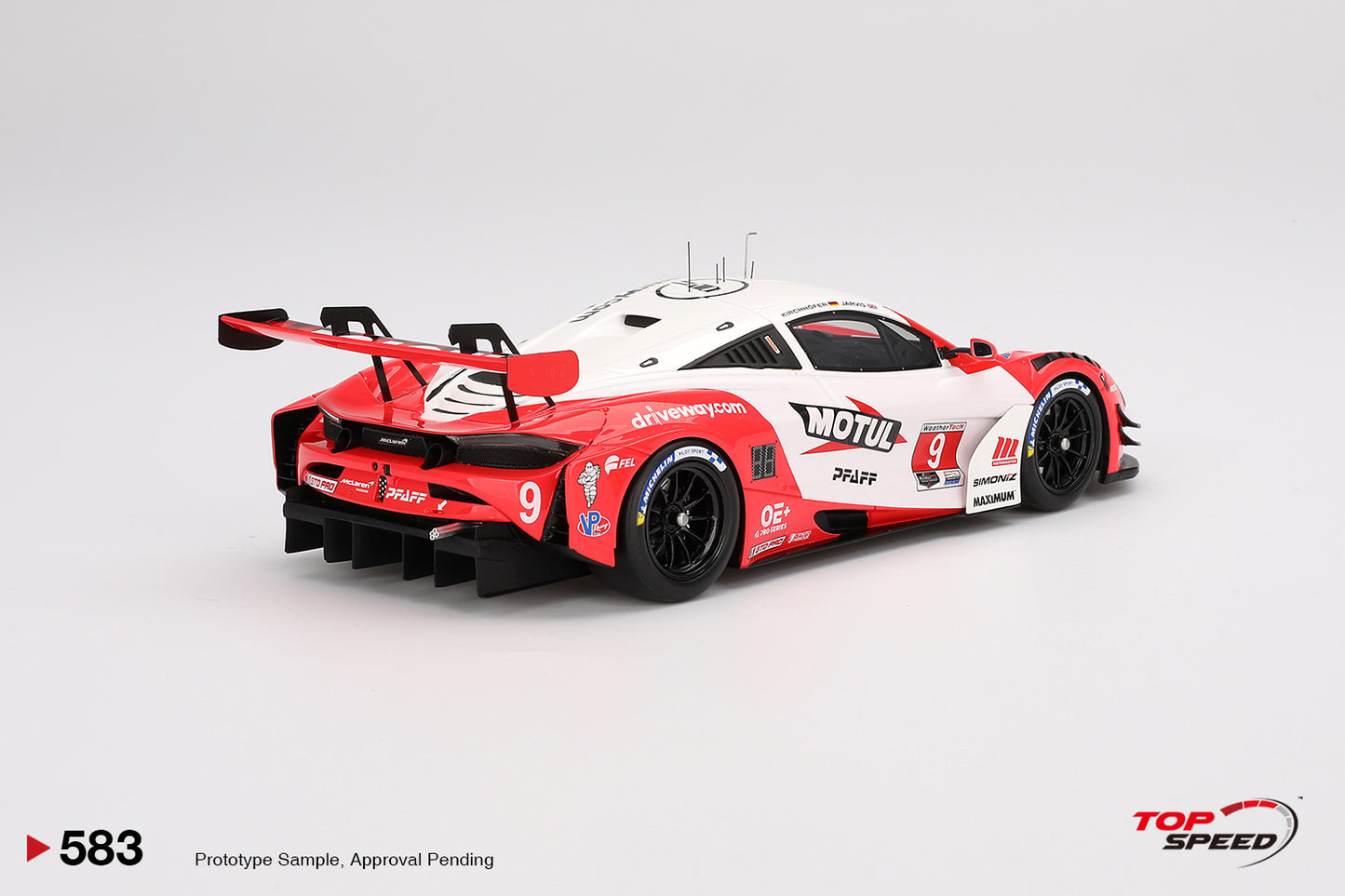 Topspeed Mclaren 720S GT3 EVO #9 Pfaff Motorsport 2024 IMSA Motul Course de Monterey Red 1:18