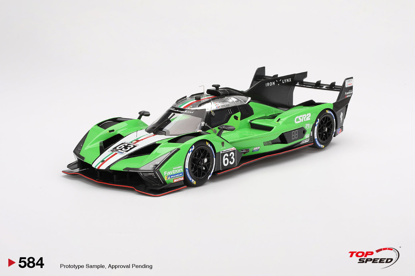 Topspeed Lamborghini SC63 #63 Iron Lynx 2024 IMSA Sebring 12hrs Green 1:18