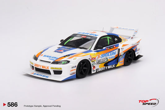 Topspeed Nissan LB-Super Silhouette S15 Silvia #555 2023 Formula Drift Japan White 1:18