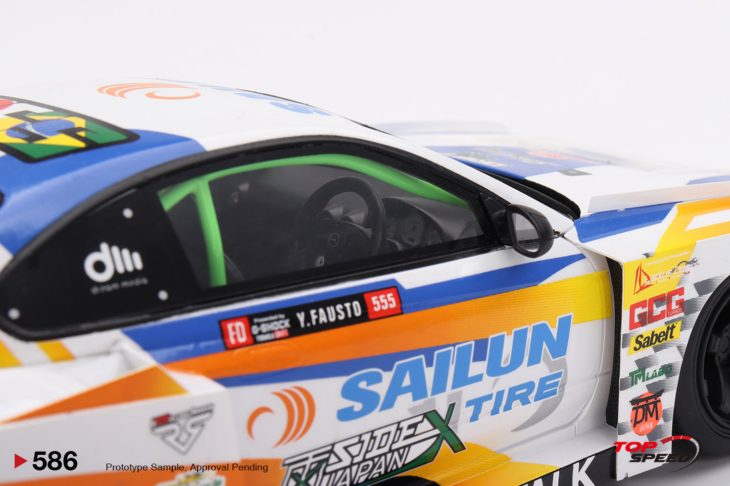 Topspeed Nissan LB-Super Silhouette S15 Silvia #555 2023 Formula Drift Japan White 1:18