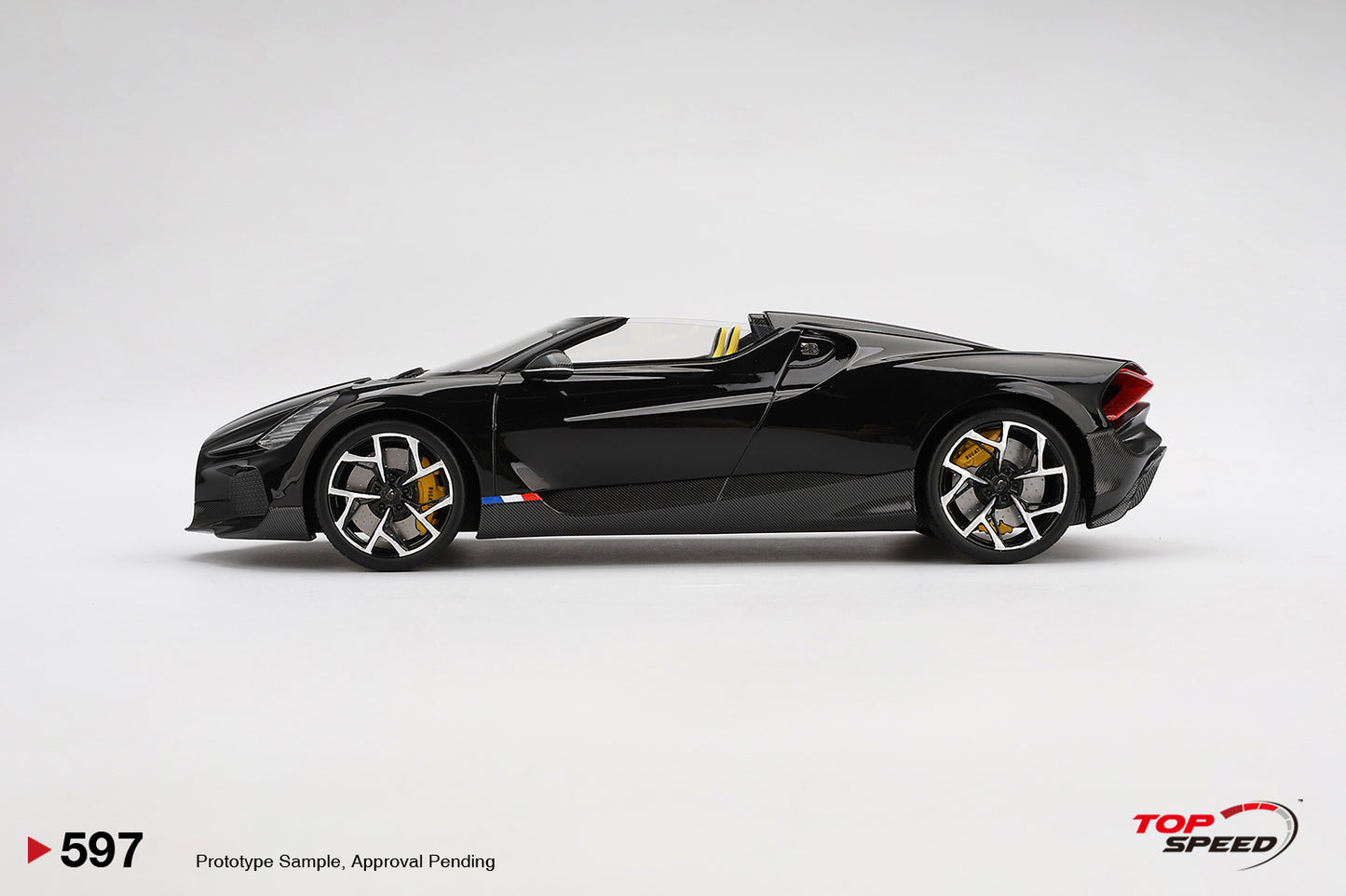 Topspeed Bugatti W16 Mistral Black 1:18