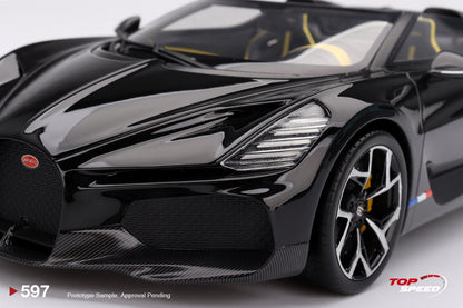 Topspeed Bugatti W16 Mistral Black 1:18