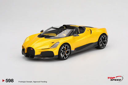 Topspeed Bugatti W16 Mistral Yellow 1:18