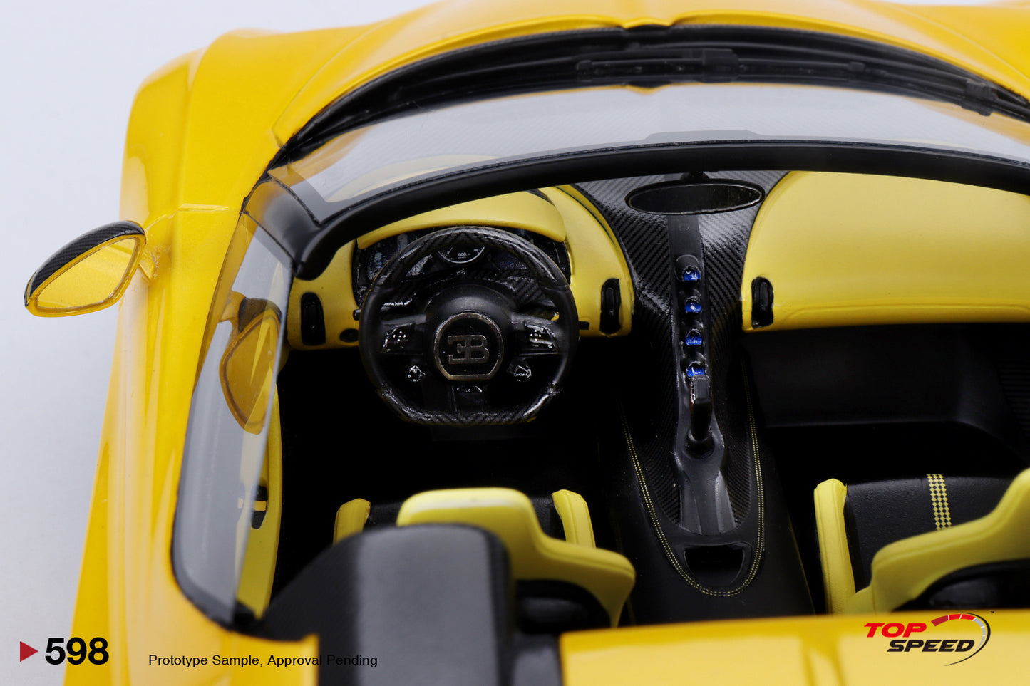 Topspeed Bugatti W16 Mistral Yellow 1:18