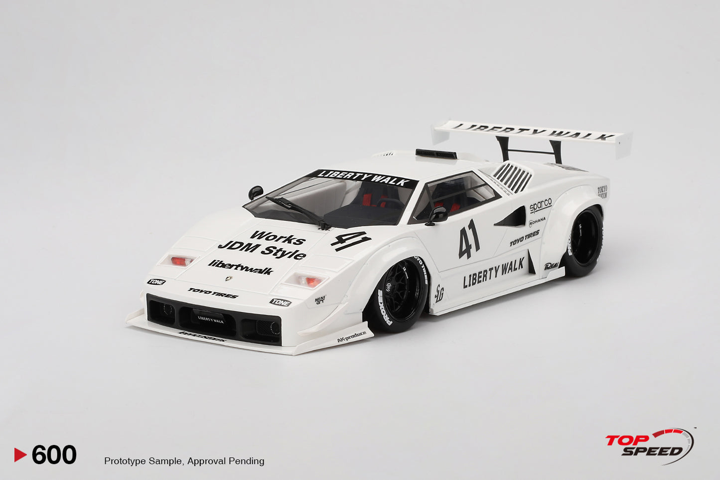 Topspeed Lamborghini Countach LB-Works 2024 Tokyo Auto Salon White 1:18