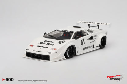 Topspeed Lamborghini Countach LB-Works 2024 Tokyo Auto Salon White 1:18