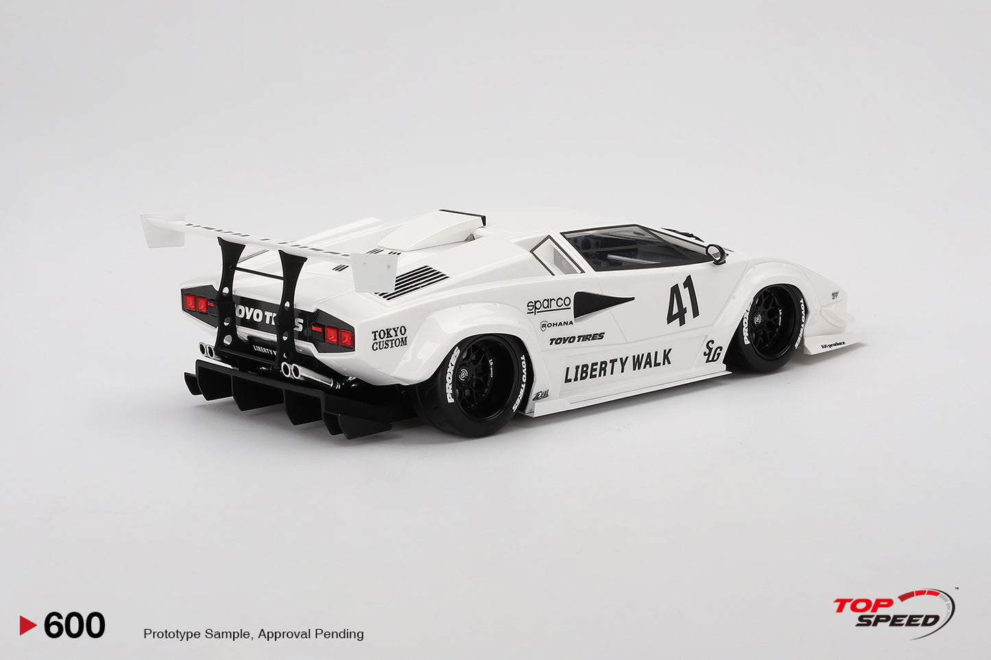 Topspeed Lamborghini Countach LB-Works 2024 Tokyo Auto Salon White 1:18