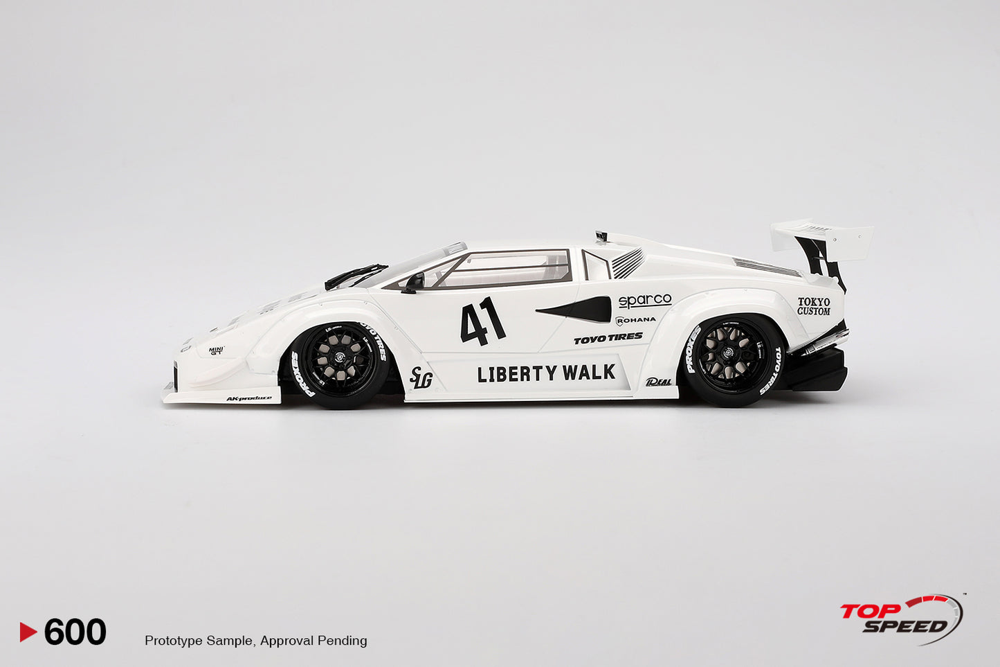 Topspeed Lamborghini Countach LB-Works 2024 Tokyo Auto Salon White 1:18