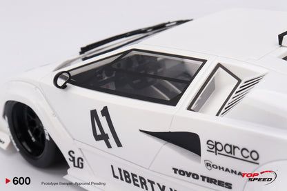 Topspeed Lamborghini Countach LB-Works 2024 Tokyo Auto Salon White 1:18