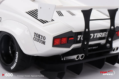 Topspeed Lamborghini Countach LB-Works 2024 Tokyo Auto Salon White 1:18