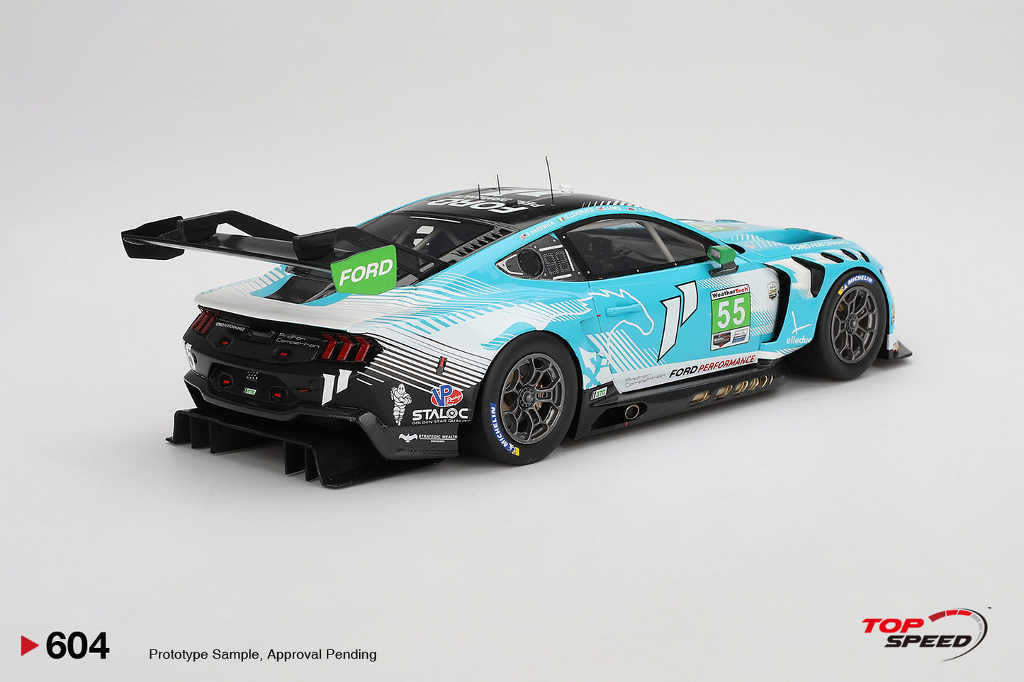 Topspeed Ford Mustang GT3 #55 Proton Competition 2024 IMSA Daytona 24hrs Blue 1:18