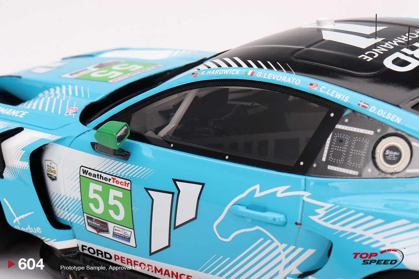 Topspeed Ford Mustang GT3 #55 Proton Competition 2024 IMSA Daytona 24hrs Blue 1:18