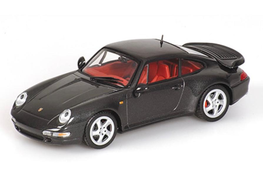 Minichamps 1995 Porsche 911 Turbo 993 Black w/ Red Interior 1:12 RESIN, SEALED