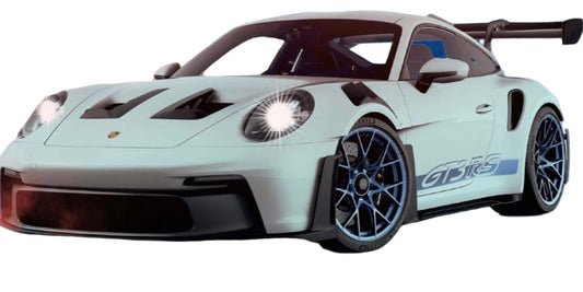 Solido 2024 Porsche 911 992 GT3 RS White w/ Indigo Blue Wheels and Deco 1:18