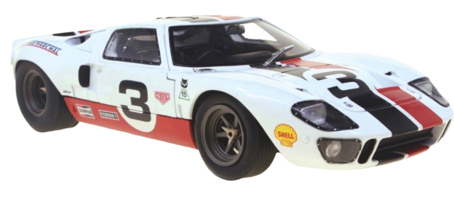 Solido 2015 Ford Gt40 Mk1 No 3 Eric Dean Design White 1:18