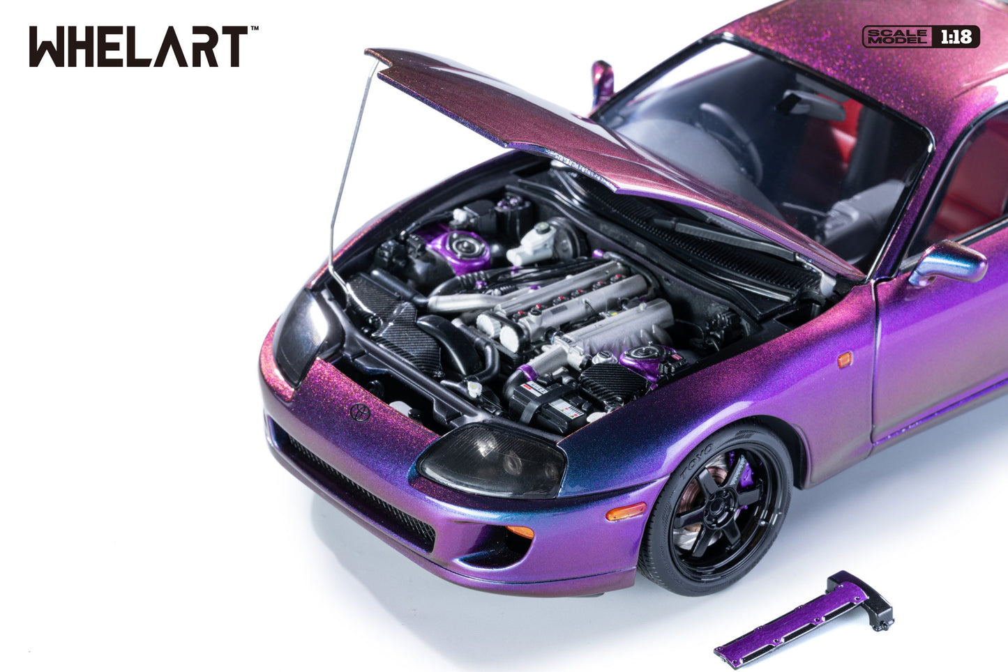 Whelart 1993 Toyota Supra MK4 (A80) Midnight Purple LHD 1:18