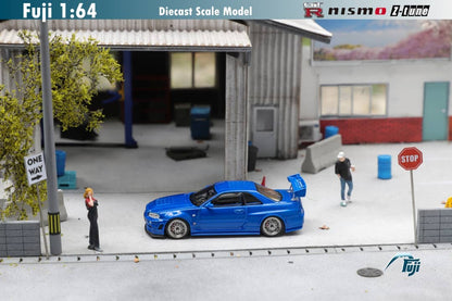 Fuji Nissan Skyline GT-R (R34) Nismo Z-Tune RHD Bayside Blue 1:64