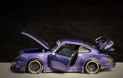 PGM Porsche 911 930 RWB Violet Purple w/ Gold Wheels (with Openings) 1:64