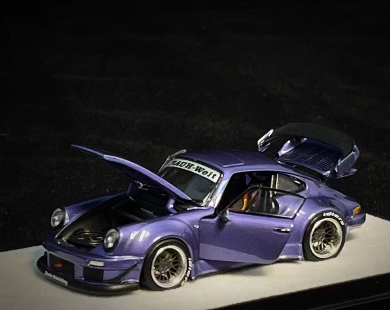 PGM Porsche 911 930 RWB Violet Purple (with Openings) Luxury Round Version 1:64