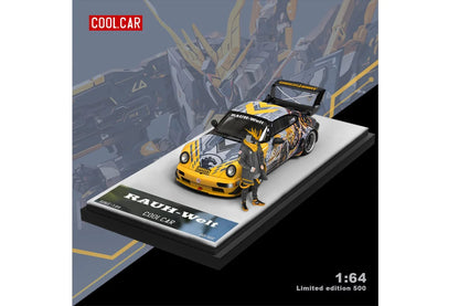 Cool Car Porsche 911 964 RWB Banshee Mecha Livery "Gundam" w/ Figure 1:64