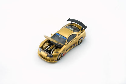 BM Creations 1993 Toyota Supra Mk4 (JZA80) X Top Secret Gold (Thailand Exclusive) 1:64