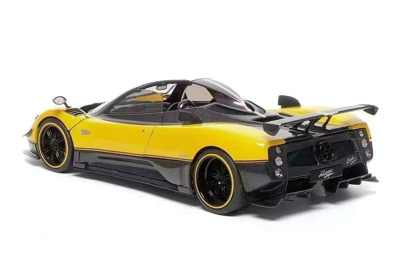 Almost-Real 2009 Pagani Zonda 5 Cinque Roadster Giallo Genevra (Yellow Black Carbon) 1:18